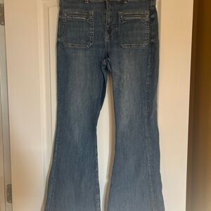 American Eagle Outfitters Blue Flare & Wide Leg Jeans